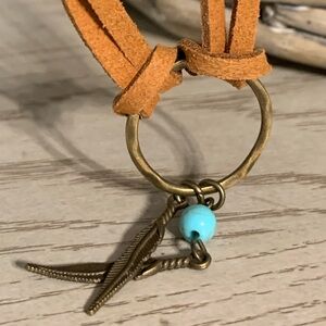 💙 Feather Pendant Necklace/Choker